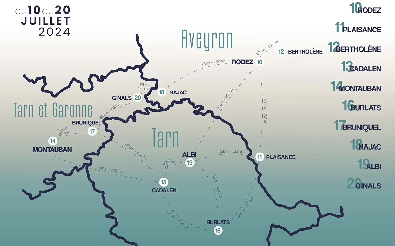 Carte de l'édition 2024 du Festival d'Autan